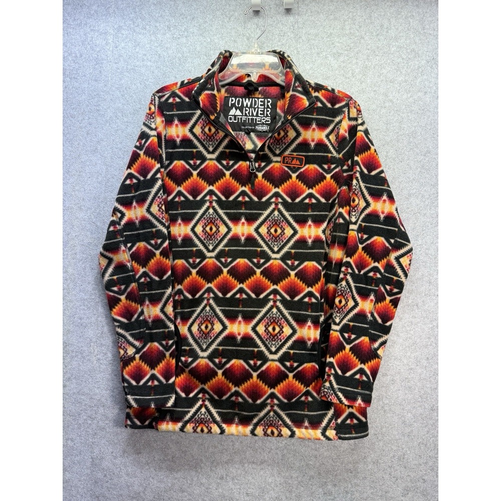 Powder River Fleece Pullover Aztec Print Women's Medium